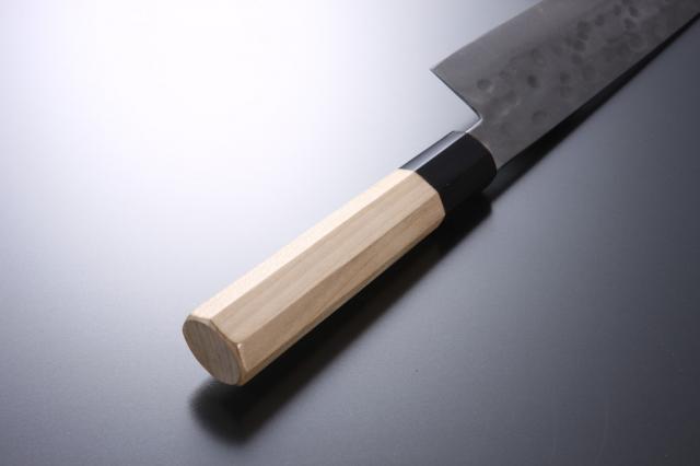 柄 三徳包丁　和式 なしじ八角水牛