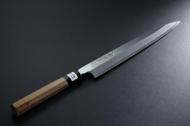 販売会 特別提供品 (21) 柳刃包丁カスミ(鏡面)紫檀柄